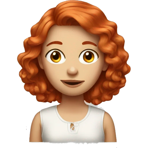portrait of red hair girl emoji