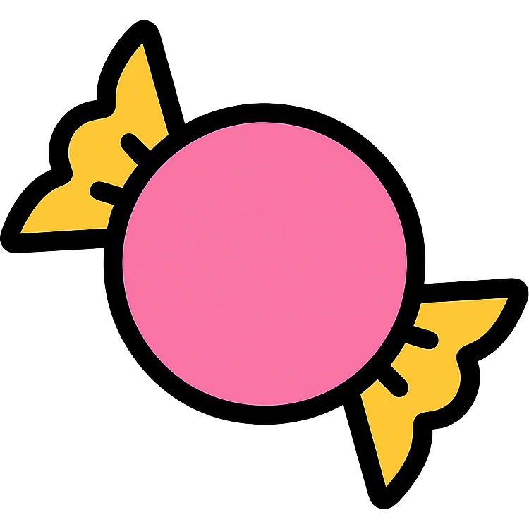 candy color outline emoji