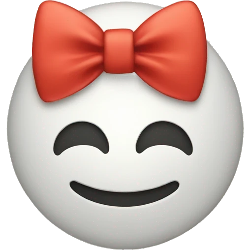 smiley face emoji with bow emoji