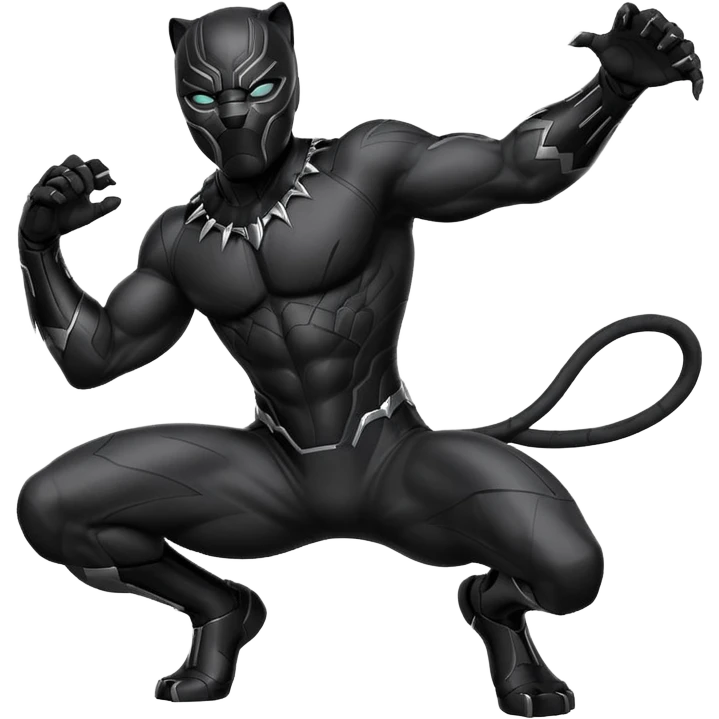 Black panther doing signature move emoji