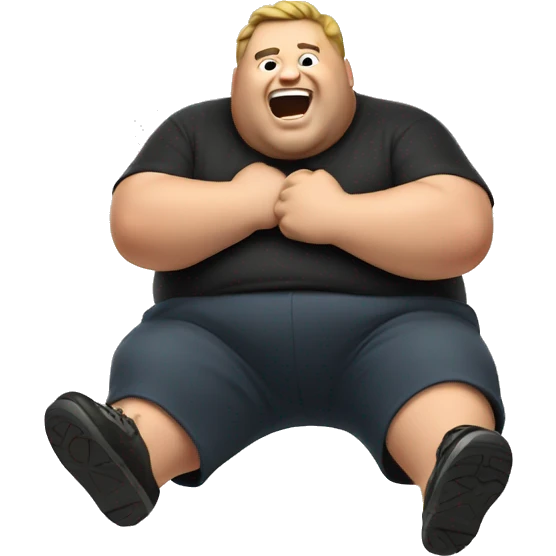 Fat guy falling emoji
