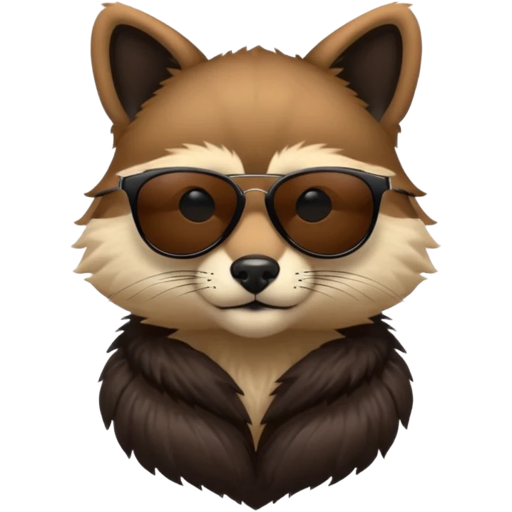 animal head and body wtih black sunglasses  emoji