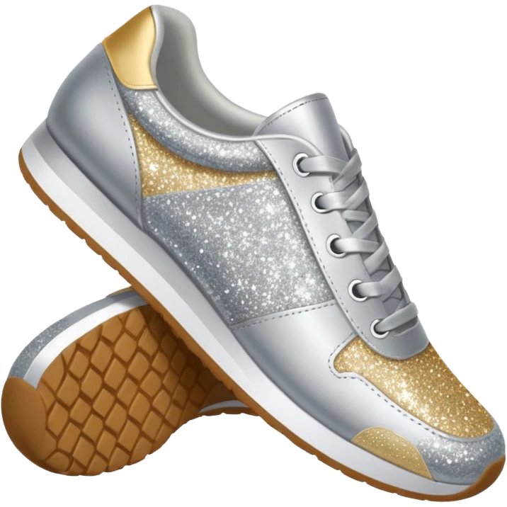 glitter fabric sneakers no brand emoji