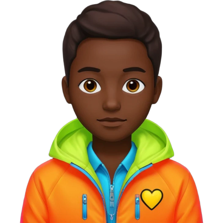 Russian underground fashion neon color jacket emoji