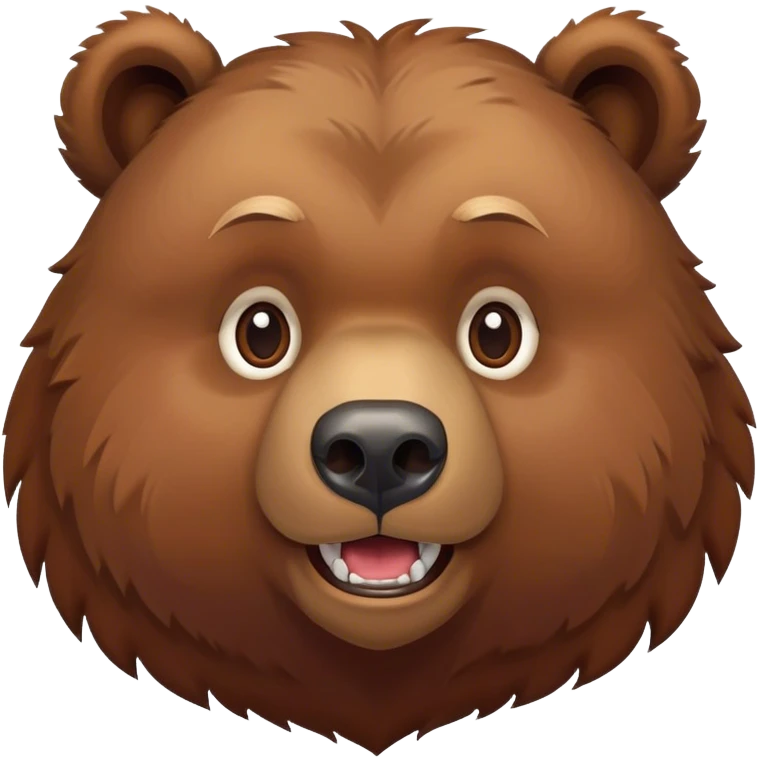 strong cute Grizzly Bear emoji