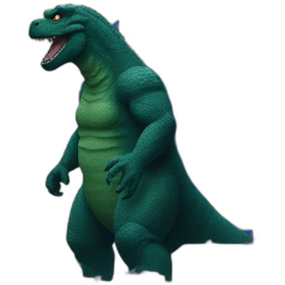 Godzilla in cityscape emoji