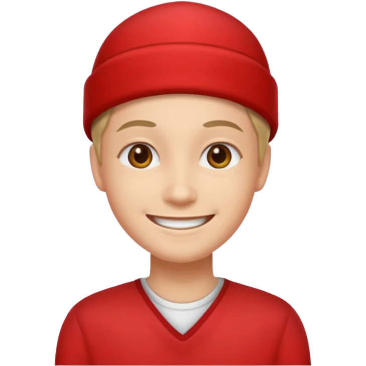 Containted anger it's the smile but red emoji