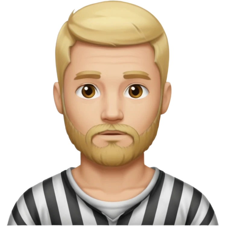 blonde tattooed bearded male prisoner emoji