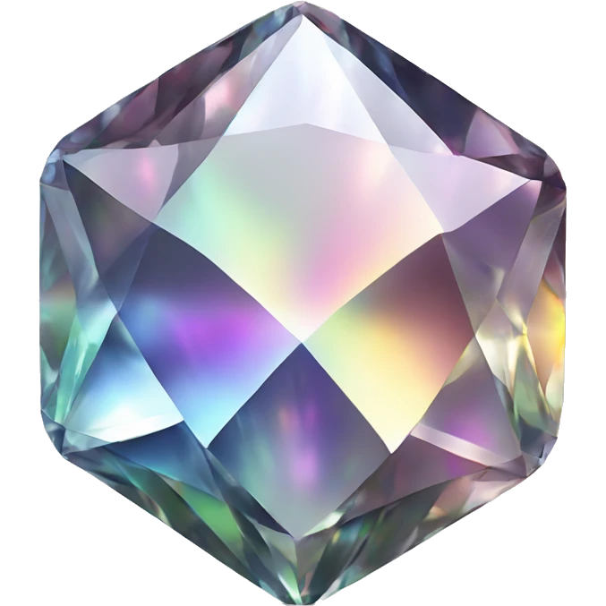 56-carat iridescent diamond crystal cluster emoji