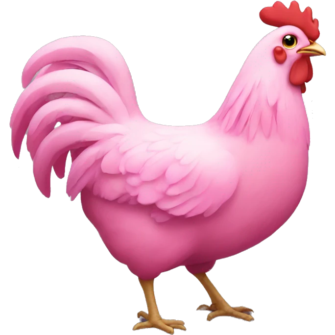 Pink chicken  emoji