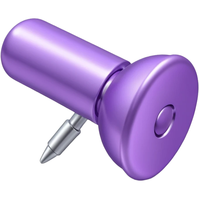 a classic push pin in 3D lilac style emoji