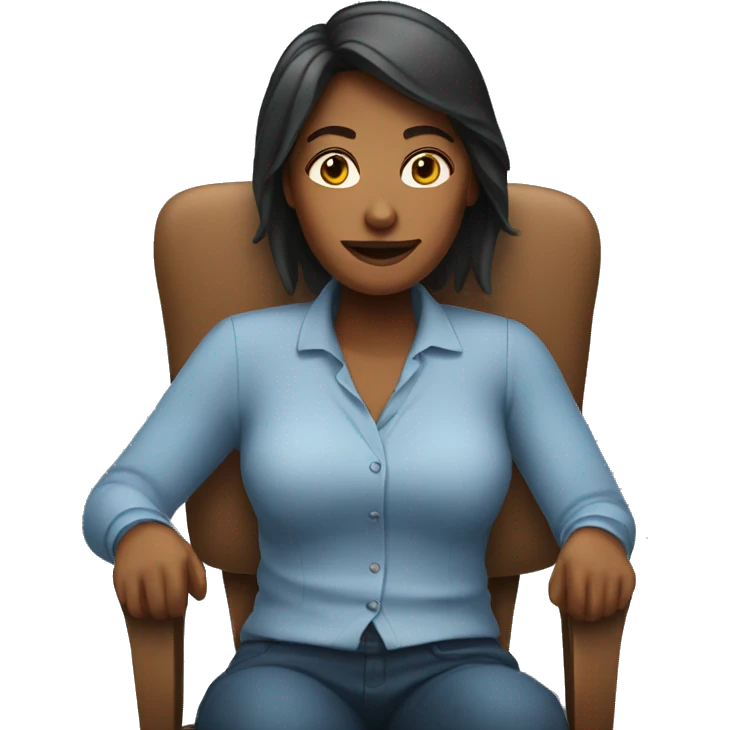 woman sitting on chair  emoji