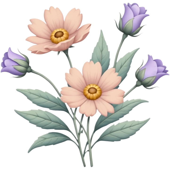 Vintage flowers emoji