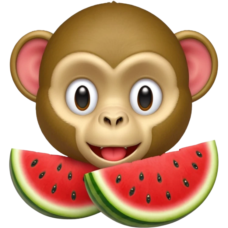 Monkey eating watermelon  emoji