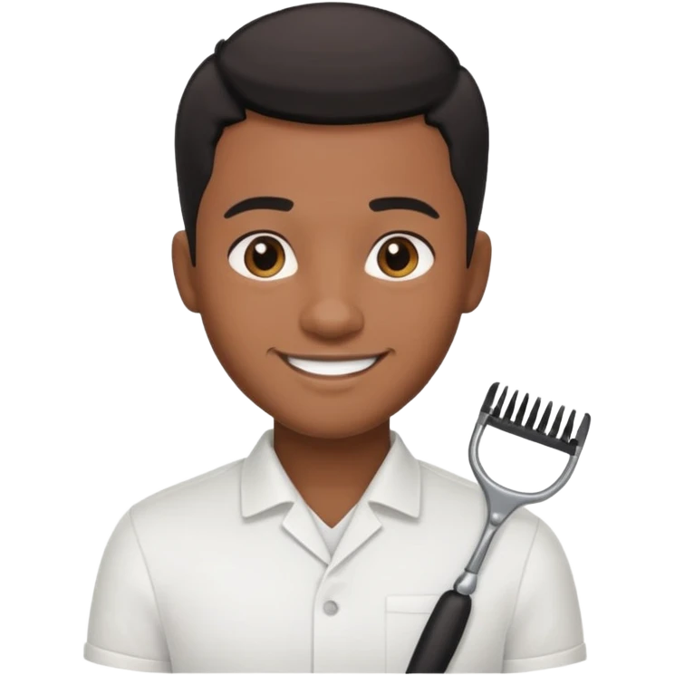 black male hairdresser emoji
