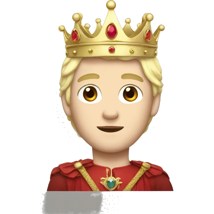 white blonde prince with crown emoji