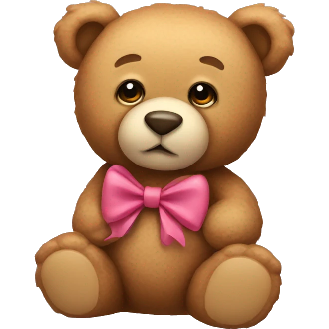 Teddy bear with bow emoji