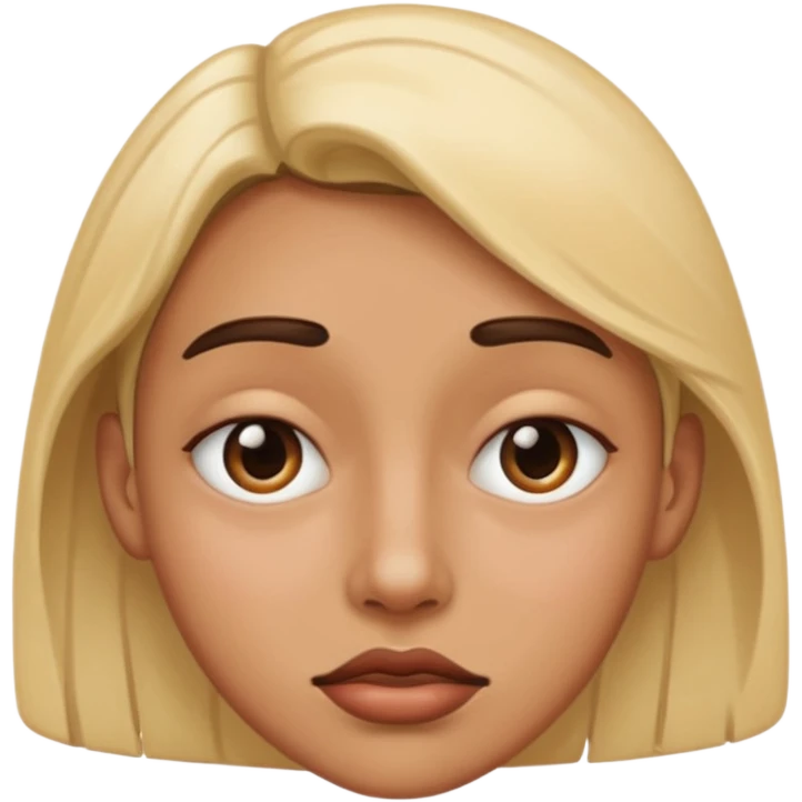 Create a distorted face  emoji