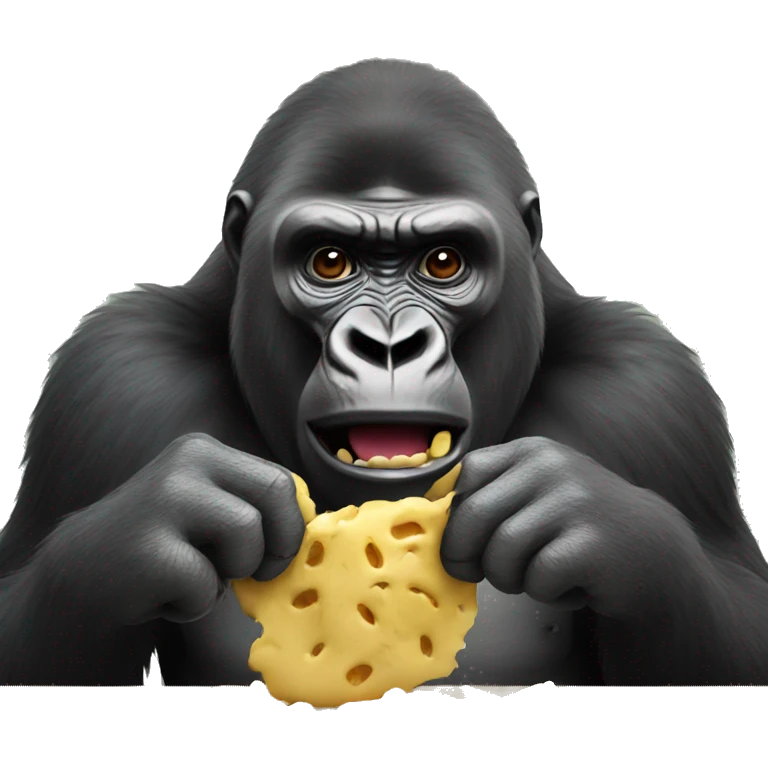 Gorilla eating emoji