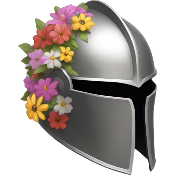 paladin helmet covered in flowers emoji
