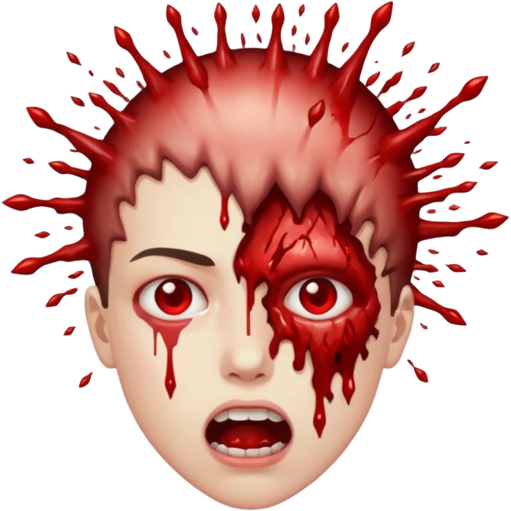 Lebka vybuchující hlavy emoji