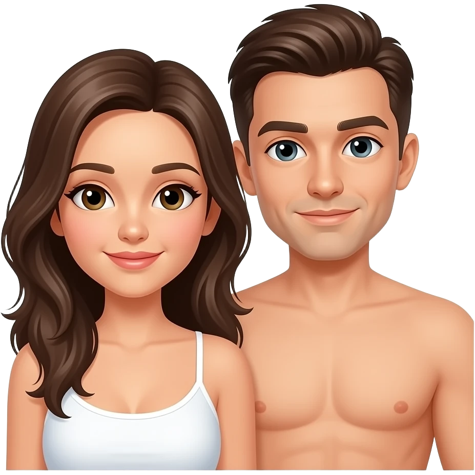 naked couple on beach emoji
