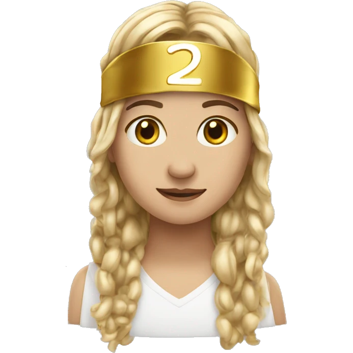 A gold headband with 2025 attached to the top of the headband no person emoji