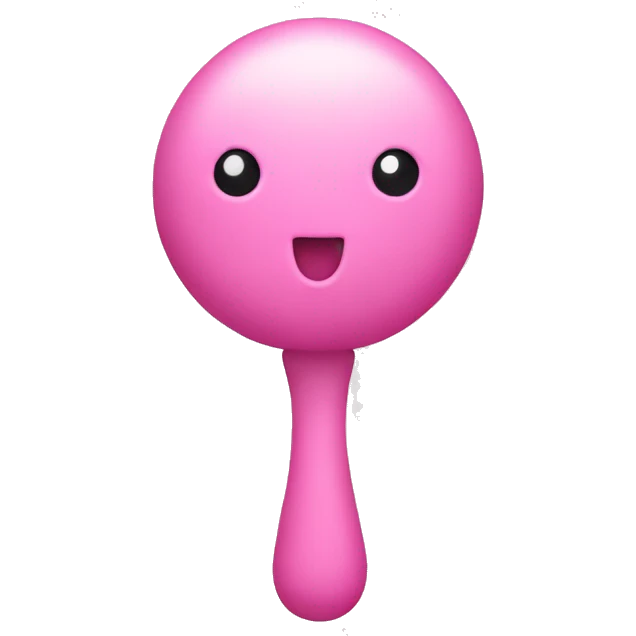 Pink baby rattle emoji