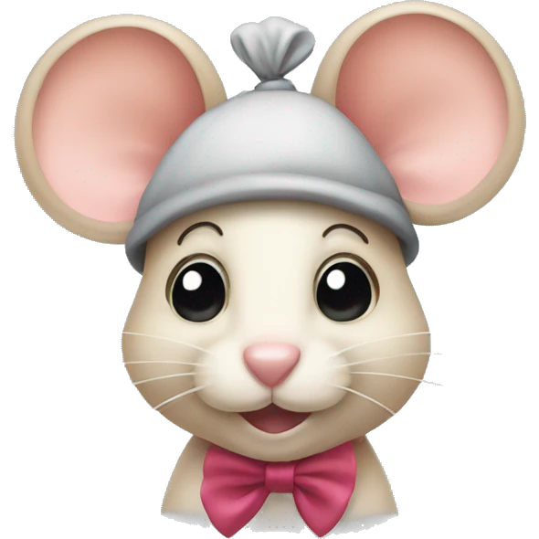 Mouse w bow on head emoji