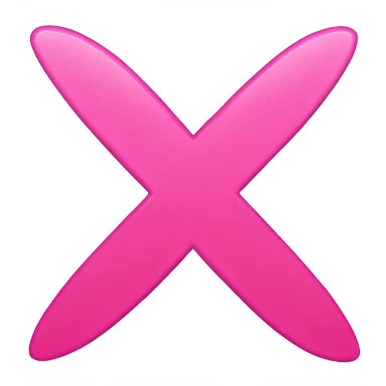 pink x icon emoji