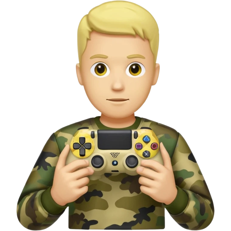 yellow homme-avec-manette-ps4-camouflage (not human) emoji