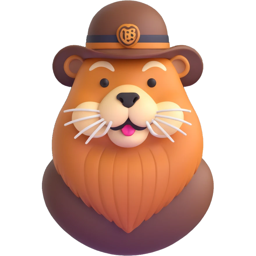 beaver with a beard emoji