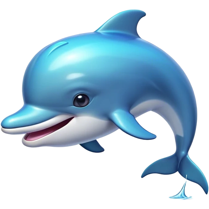 Cinematic Comical Bottlenose Dolphin Portrait Emoji, Head tilted dramatically with an exaggeratedly amused expression, featuring a sleek, shiny glossy body with wide, comically expressive eyes full of playful disbelief and a quirky, animated dorsal fin, Simplified yet hilariously expressive features, highly detailed, glowing with a slightly sassy aquatic glow, high shine, dramatic yet playful, stylized with an air of cheeky marine mischief, soft glowing outline, capturing the essence of a meme-worthy dolphin that looks ready to side-eye its way into viral fame! emoji