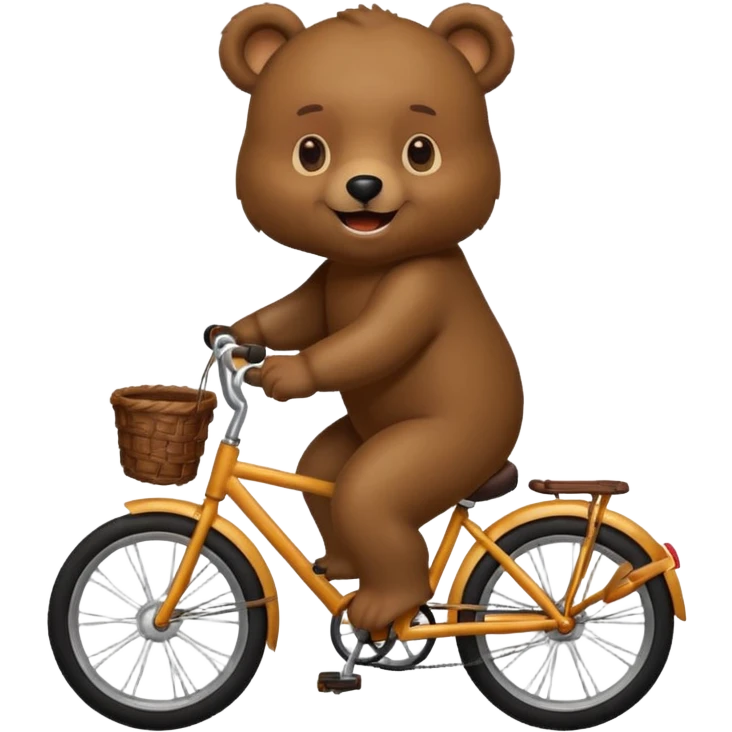 Bear riding a bike  emoji
