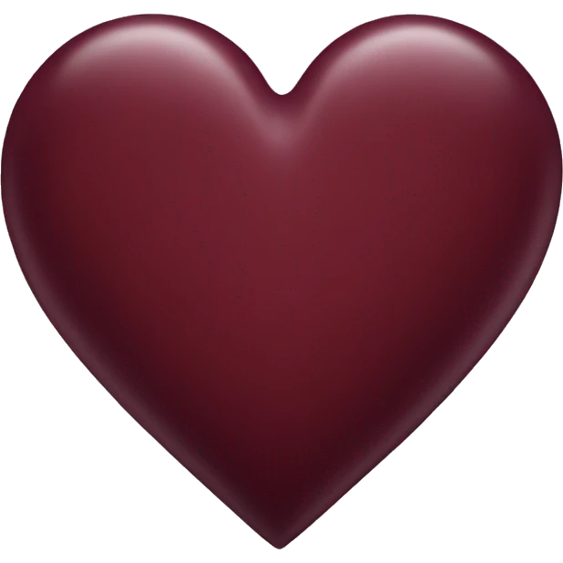 burgundy heart  emoji