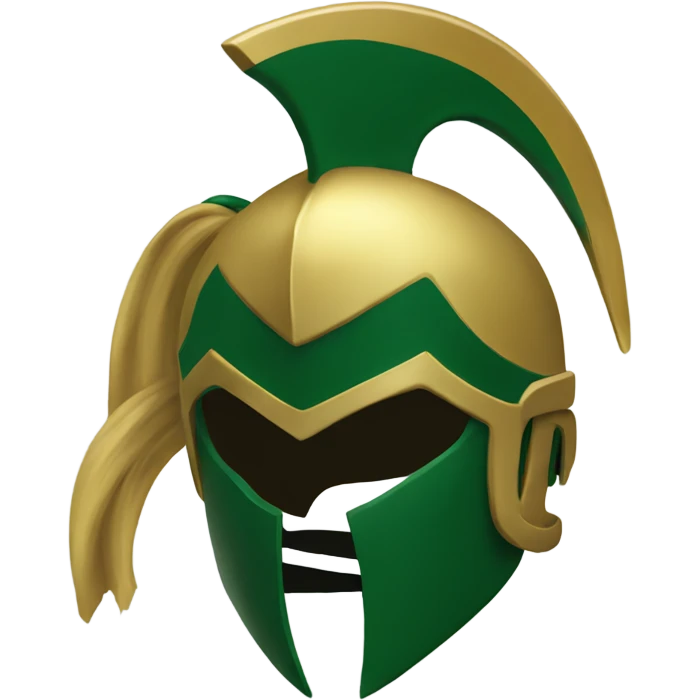 Green and gold Spartan  emoji