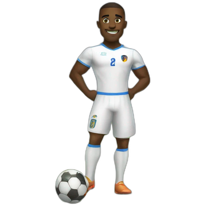 soccer player as superhero emoji