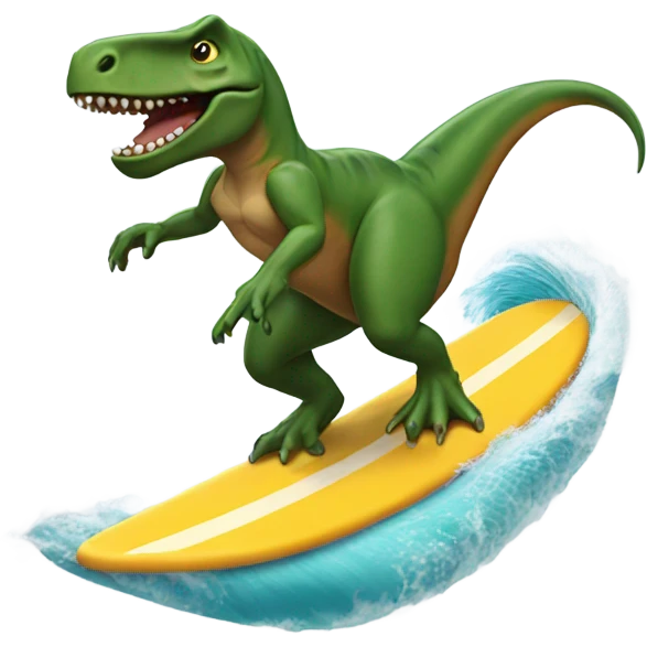 Surfing trex emoji