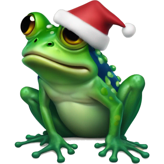 Punk rock frog that’s also in spirit for Christmas  emoji