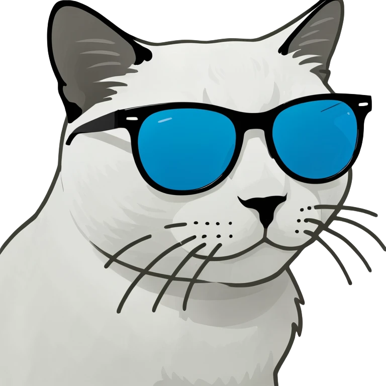 Cat with sunglasses emoji