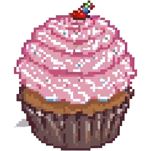 cupcake with pink icing emoji