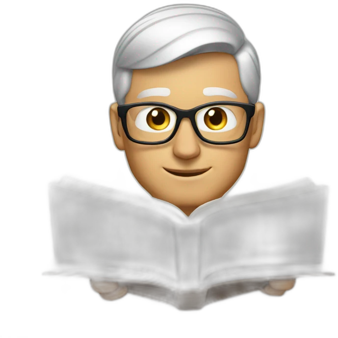 Tim Cook reading book emoji