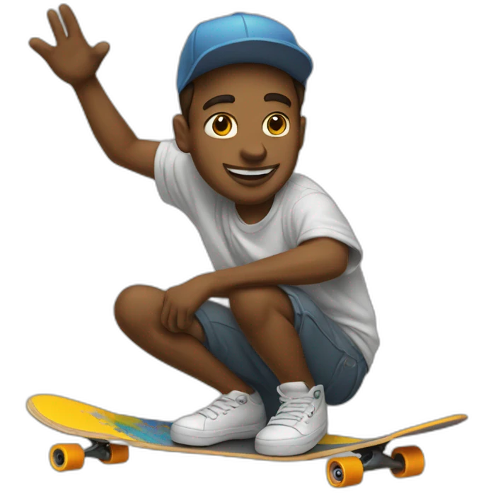 Skateboard painter emoji