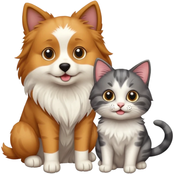 Dog with cat emoji