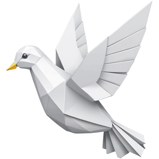 Dove origami minimalist  emoji