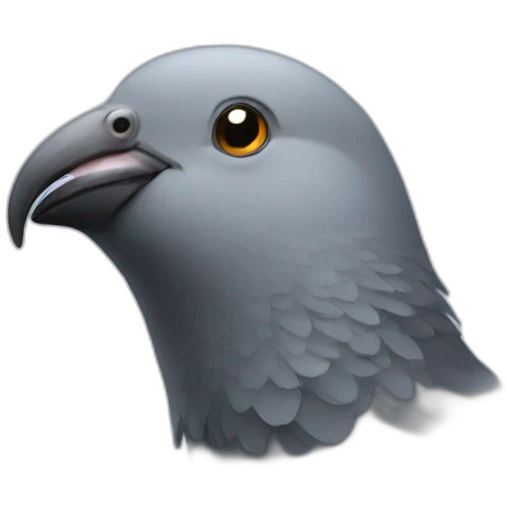Pigeon wearing a beard emoji