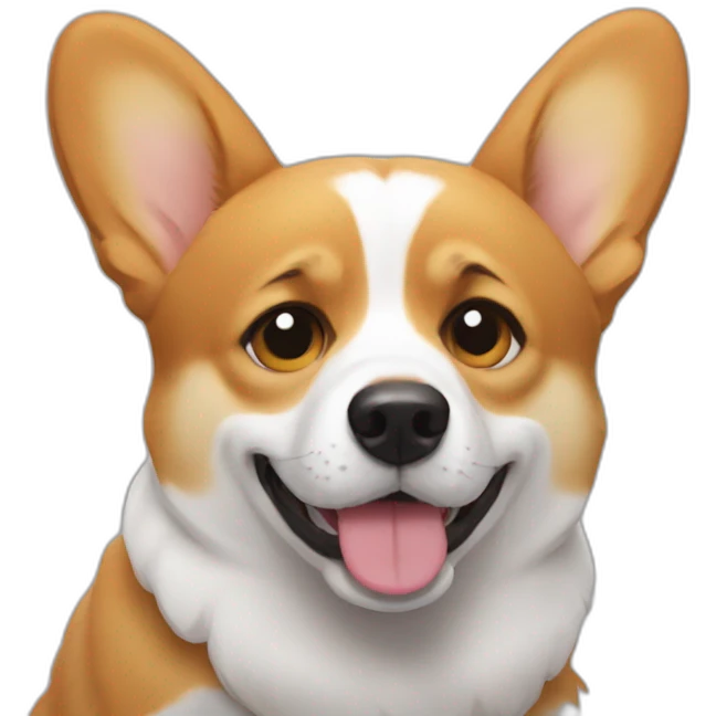 Un corgi qui pleure emoji