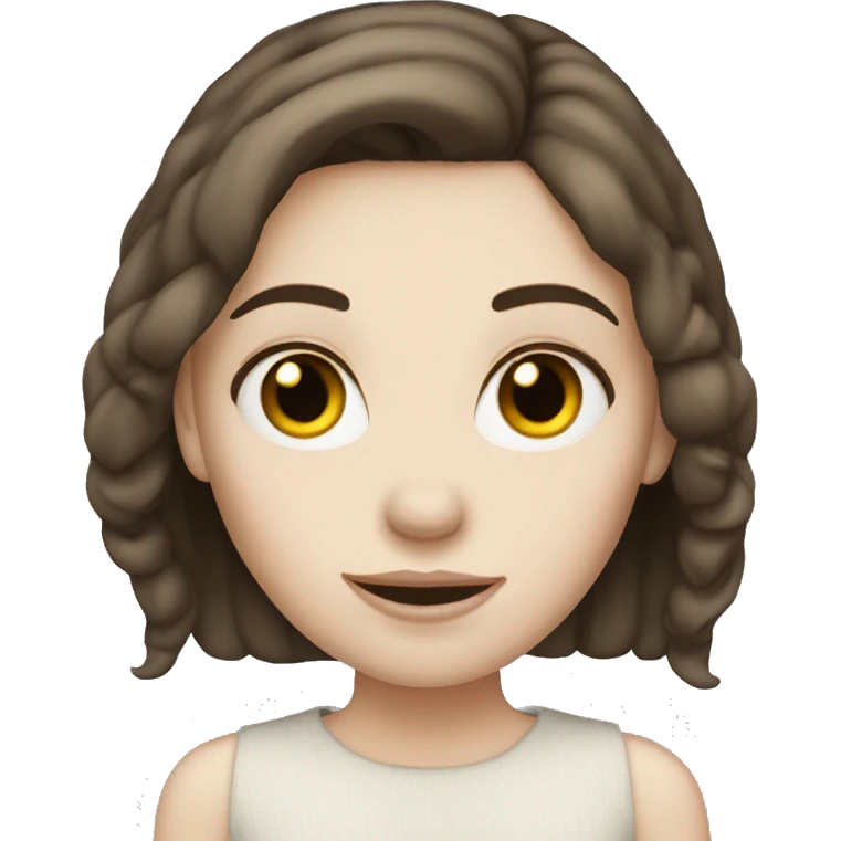 Brunette girl pale skin emoji