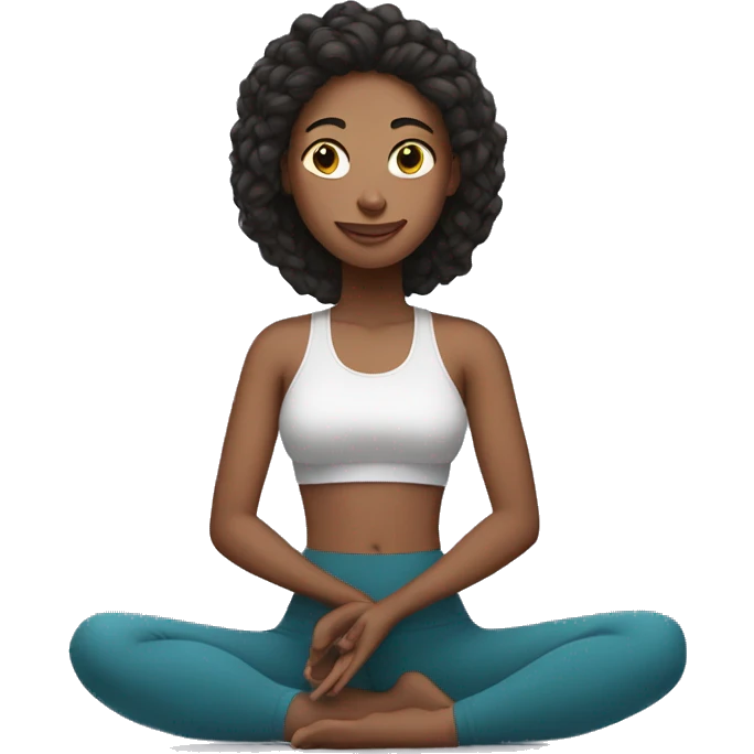stretching girl in yoga pants emoji