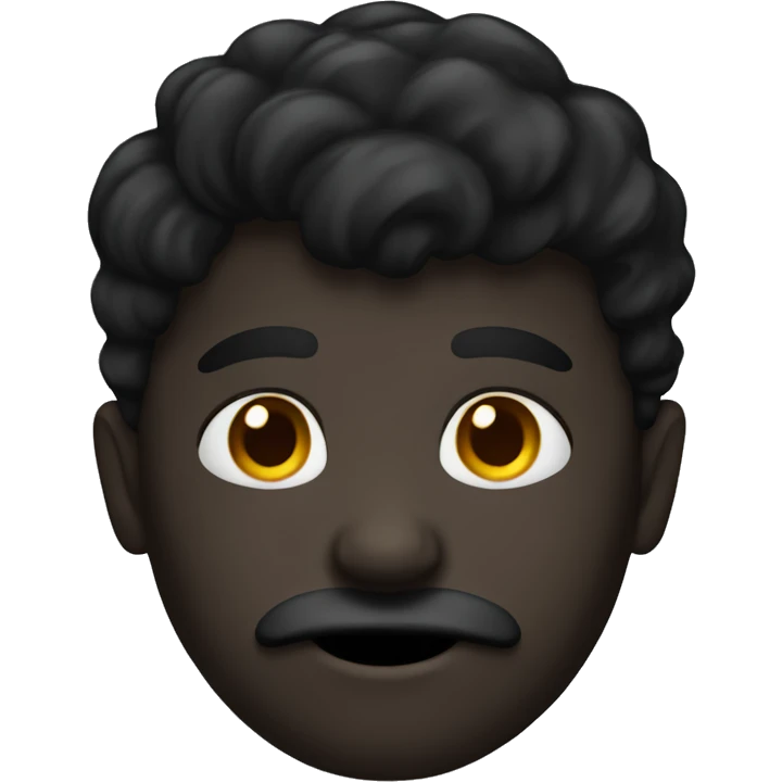 Dark boy with a mustache  emoji